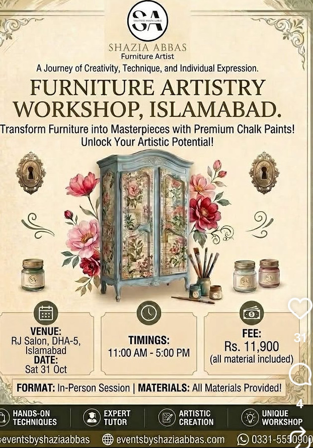 Furniture Artistry Workshop poster
