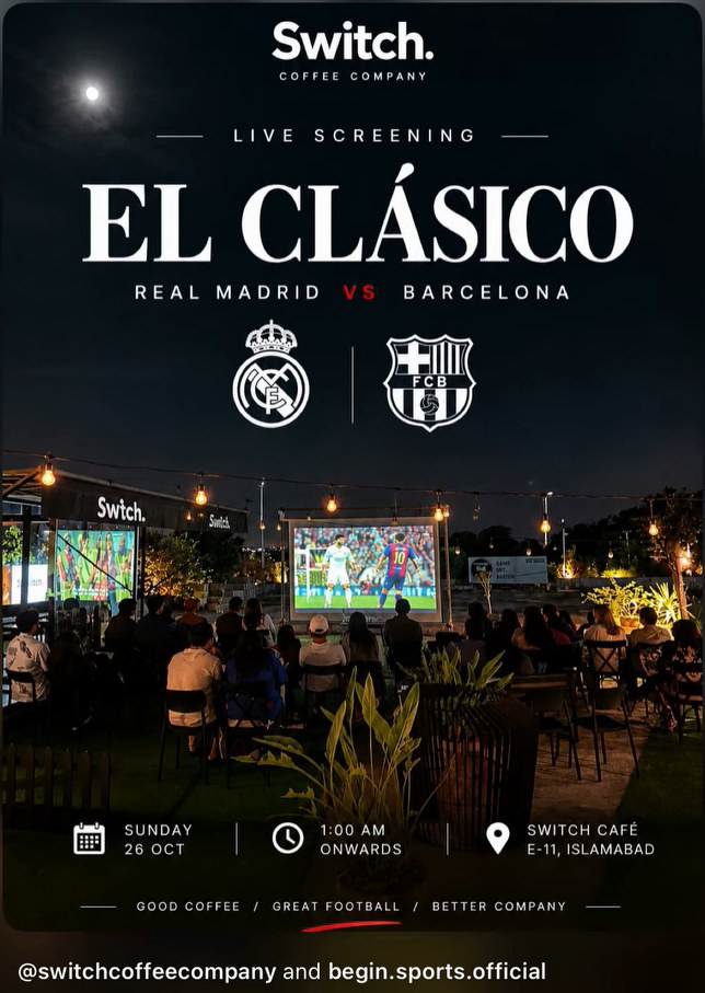 El Clásico Live Screening: Real Madrid vs Barcelona poster
