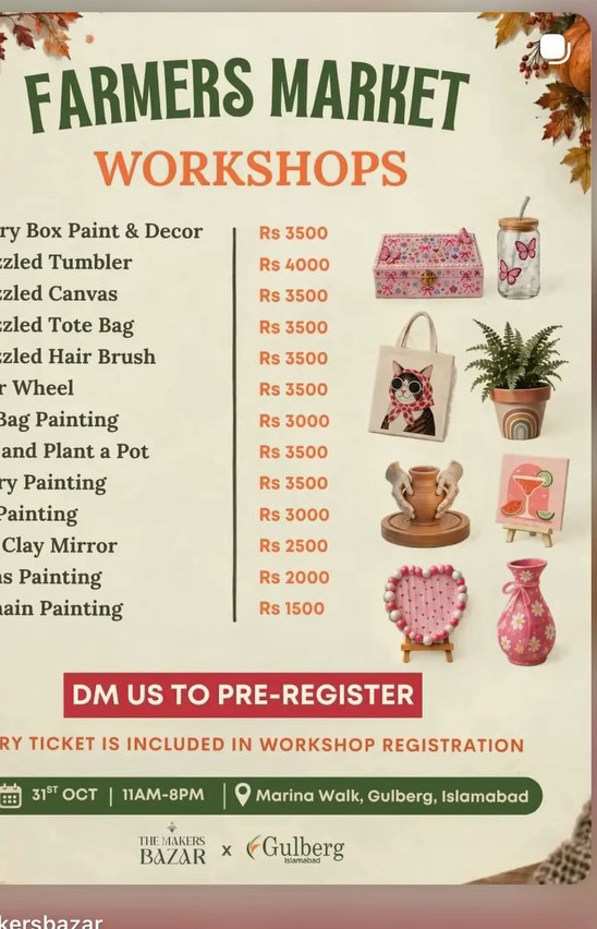 Farmers Market Workshops - Jewelry Box Paint & Decor poster